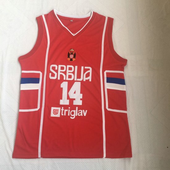 14 jokic srbija Team jersey red